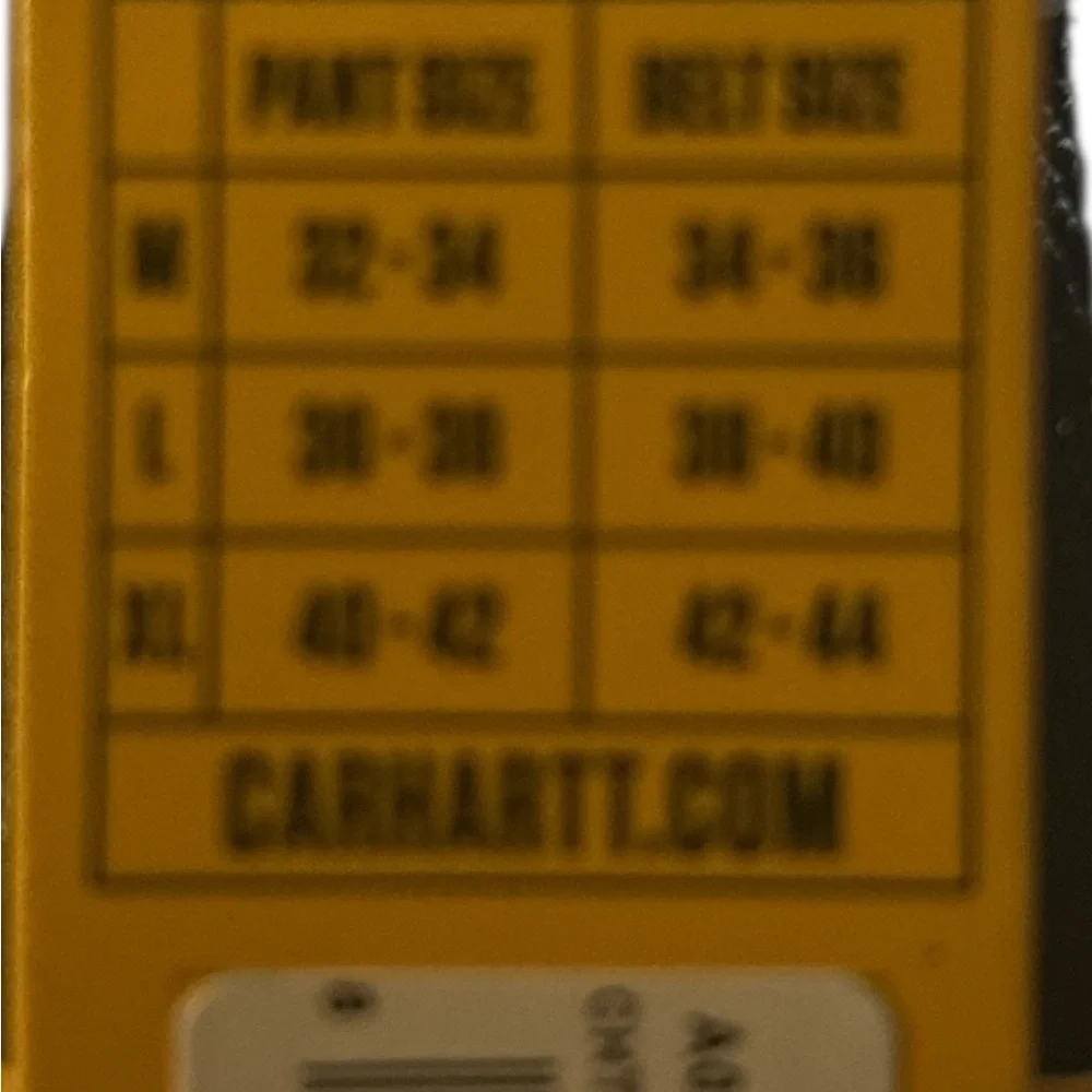 Carhartt Black Leather Belt with Yellow Tags
